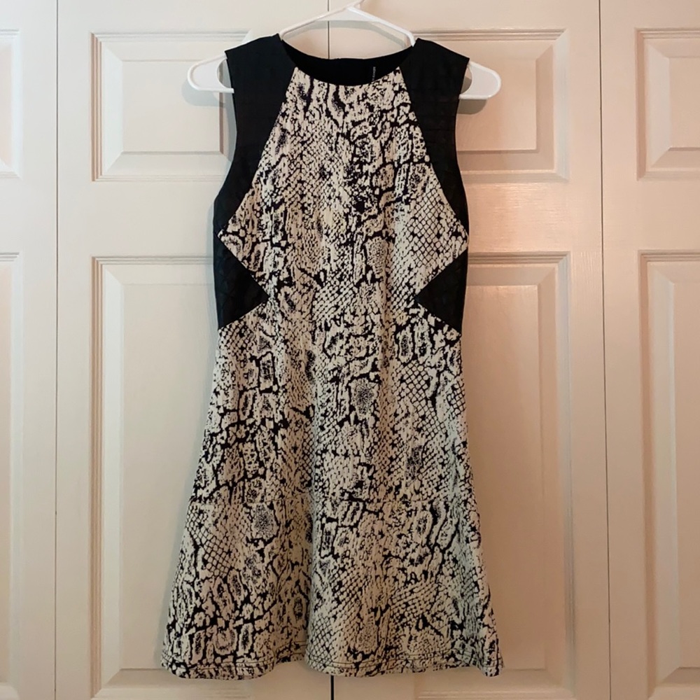Leather and leopard dress!